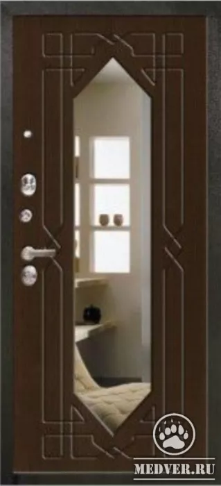 Декоративная входная дверь с зеркалом-112